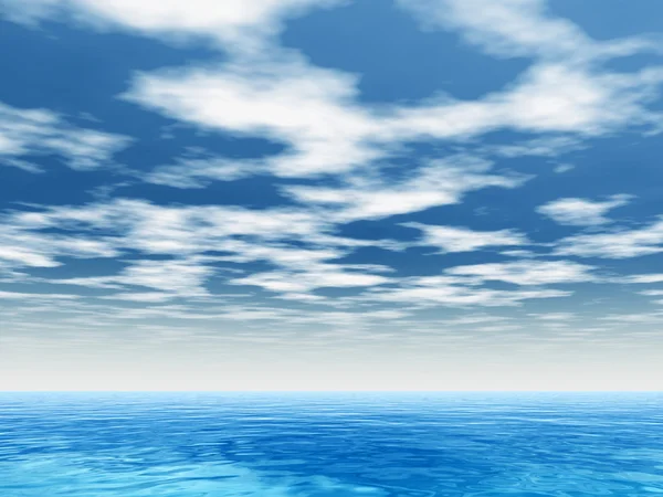 Океанські водні хвилі і небо — стокове фото