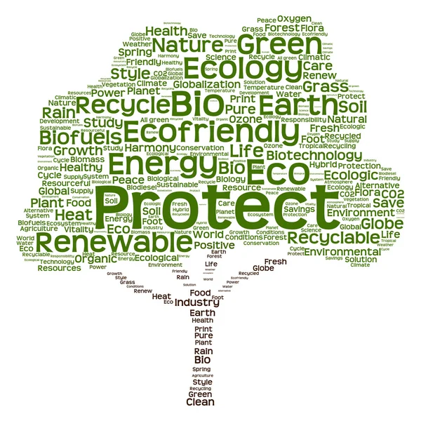 Texto de ecología como wordcloud — Foto de Stock