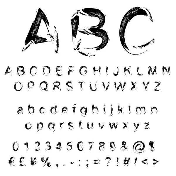 Black handwritten font — Stock Photo, Image