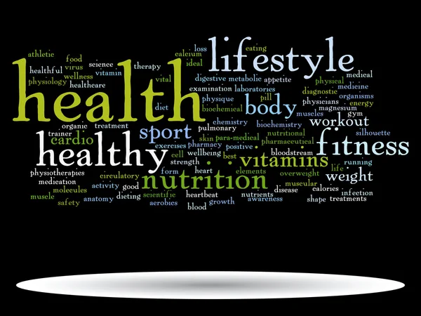 Abstracte gezondheid word cloud — Stockfoto