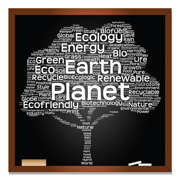 Text als Wordcloud recyceln — Stockfoto