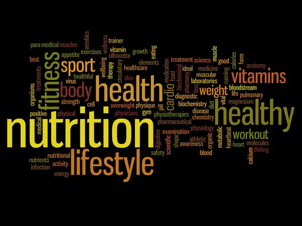 Nutrition word cloud — Stockfoto