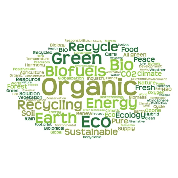 Gröna ekologi text — Stockfoto