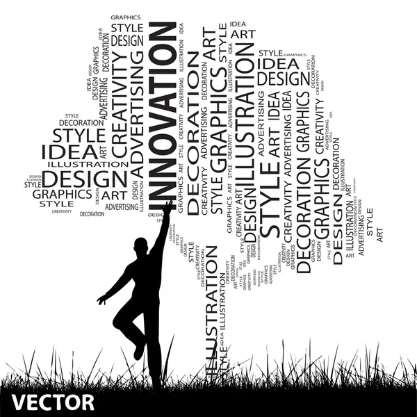 Conceptual art word cloud — Stock Vector