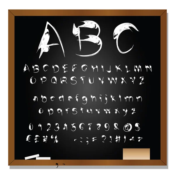 Χειρόγραφη χρώμα γραμματοσειράς — Διανυσματικό Αρχείο