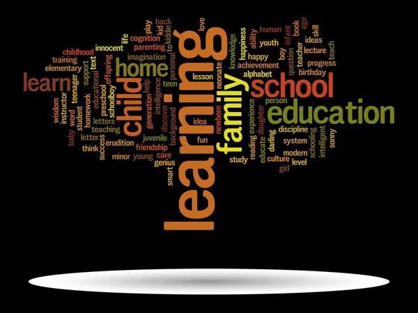 Konceptuella utbildning word cloud — Stock vektor