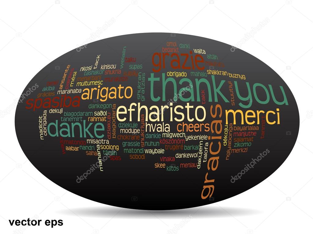 Conceptual thank you word cloud