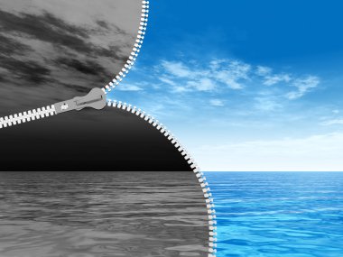 Bulutlu ve mavi gökyüzü 