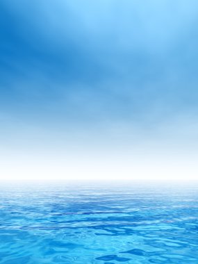 okyanus su dalgaları ve gökyüzü 