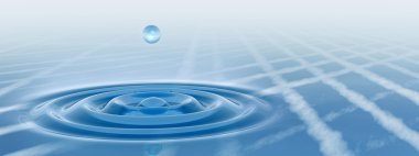  Mavi sıvı damla düşen