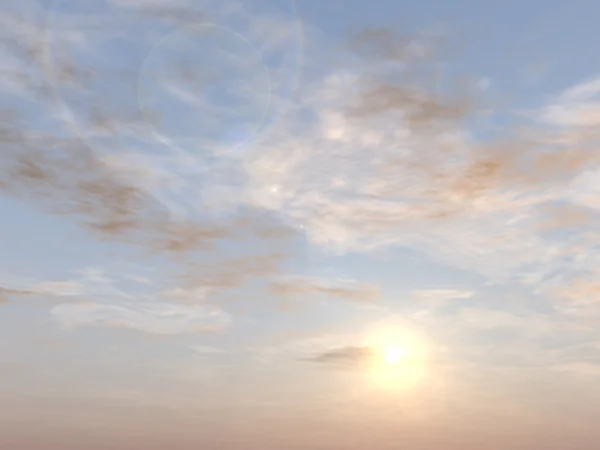 Solen nära horisonten — Stockfoto