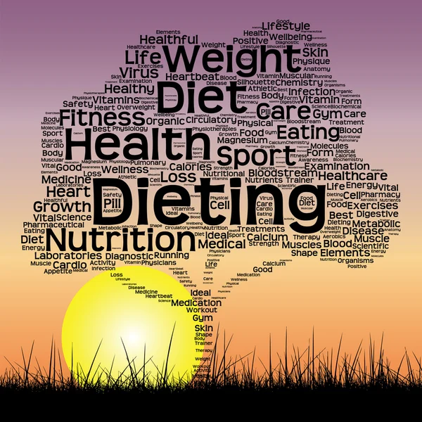 Health text word cloud — Stock Photo, Image