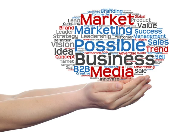 Business marketing szó felhő — Stock Fotó