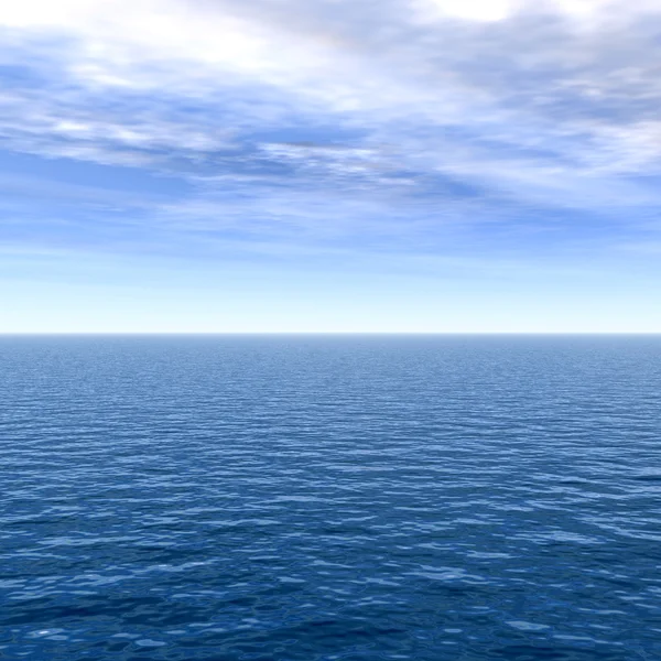 Okyanus su dalgaları ve gökyüzü — Stok fotoğraf