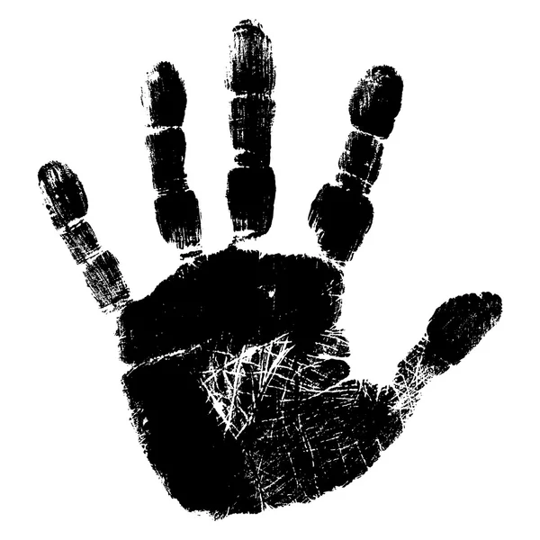 Μαύρη βαφή ανθρώπινο χέρι — Φωτογραφία Αρχείου