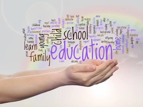 Education abstract word cloud — Stock Photo, Image