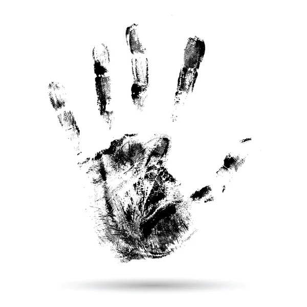 Black paint human hand — Stock Photo, Image