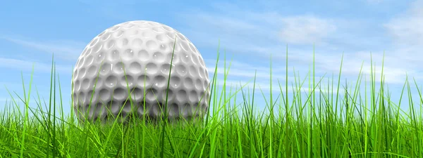 Golf ball at horizon — Stock Photo, Image