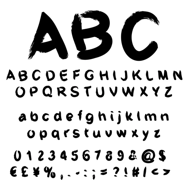 Zwarte handgeschreven lettertype — Stockfoto