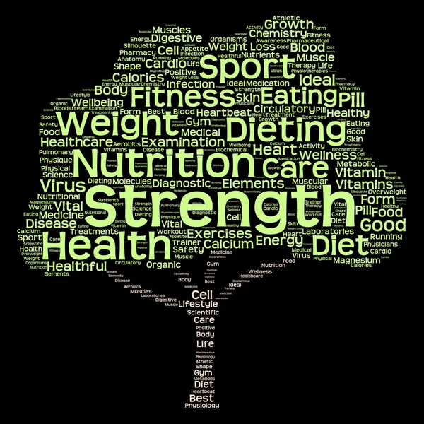 Health text word cloud — Stock Photo, Image