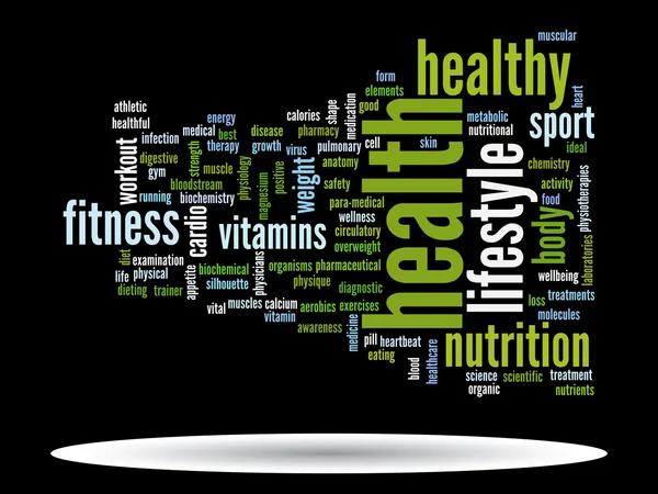 Abstracte gezondheid word cloud — Stockfoto