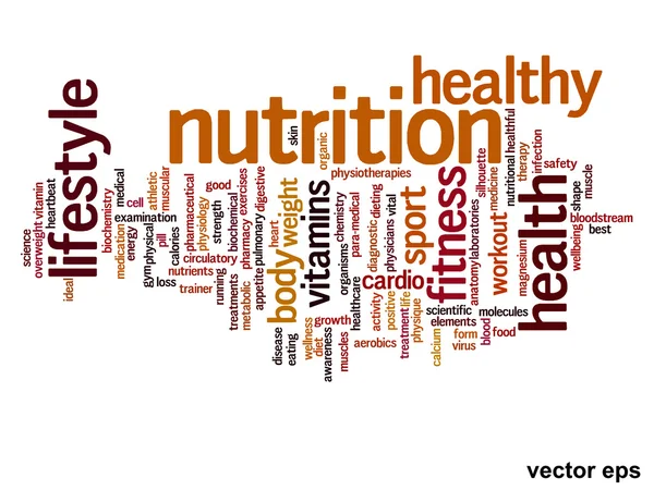 Chmura słowa zdrowia — Wektor stockowy