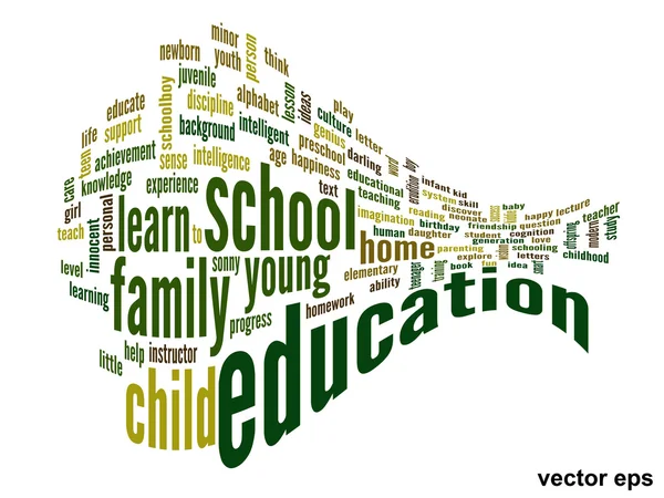 Educación Word Cloud — Vector de stock