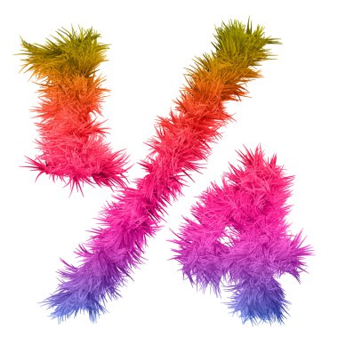 renkli dekoratif yazı tipi 