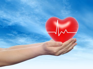  Kırmızı insan kalp işareti