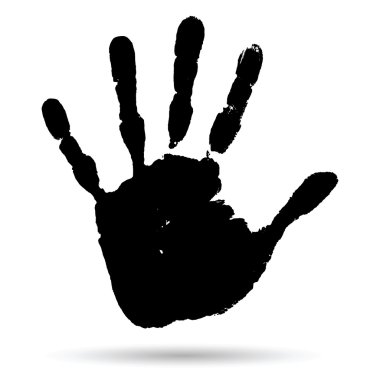  black paint human hand 