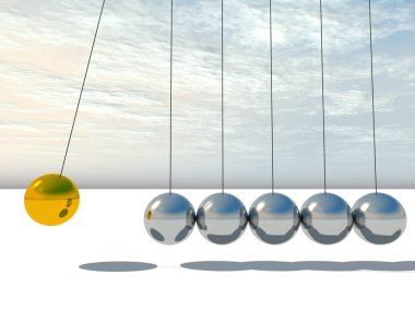  Newton beşik sarkaç 