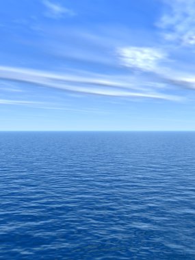 okyanus su dalgaları ve gökyüzü 