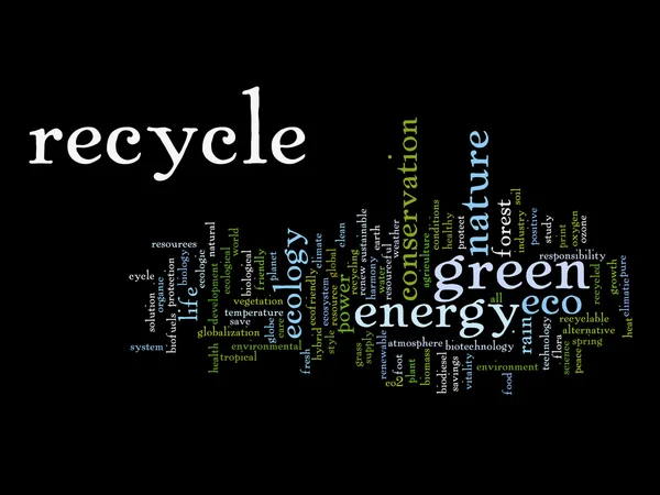 Recycle word cloud text — Stock Photo, Image