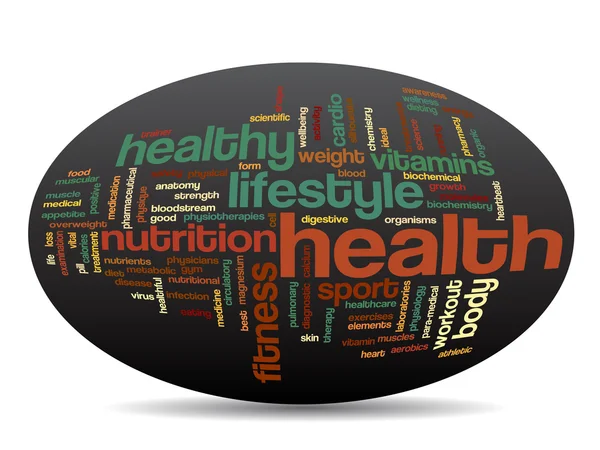 Abstract health word cloud — Stock Photo, Image