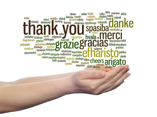 Abstract thank you word cloud — Stock Photo, Image