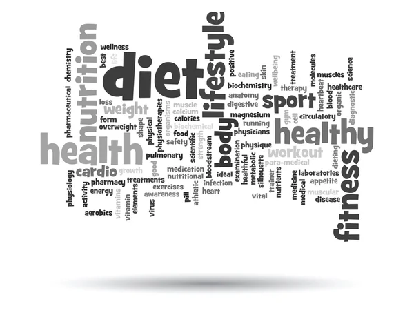 Conceptuele abstracte gezondheid word cloud — Stockfoto