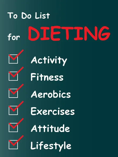 Dieting chalk text — Stock Photo, Image