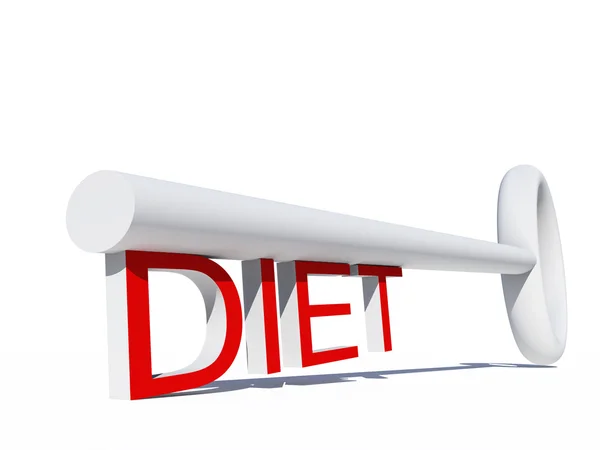 Biały dieta klucz — Zdjęcie stockowe