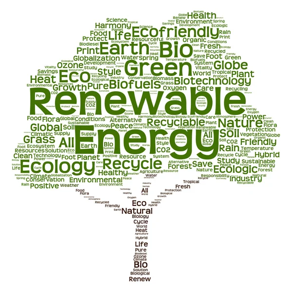 Texto de ecologia como wordcloud — Fotografia de Stock