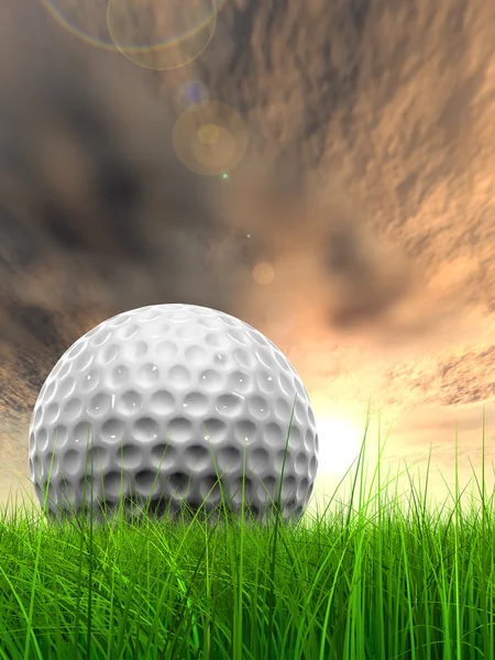 Golfboll på horizon — Stockfoto