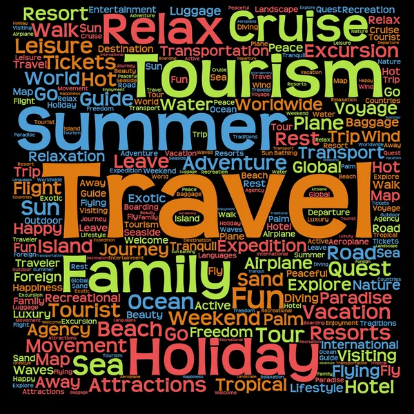 Tourism word cloud — Stock Photo, Image