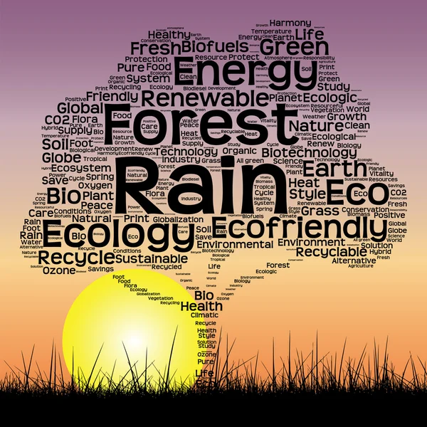 Ecology text word cloud — Stock Photo, Image