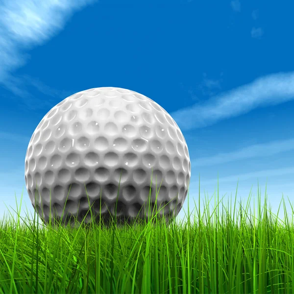 Мяч для гольфа на горизонте — стоковое фото