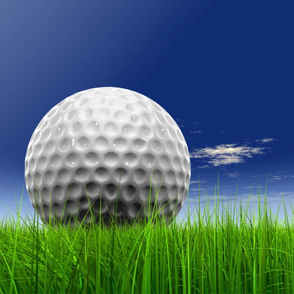 Golf ball at horizon — Stock Photo, Image