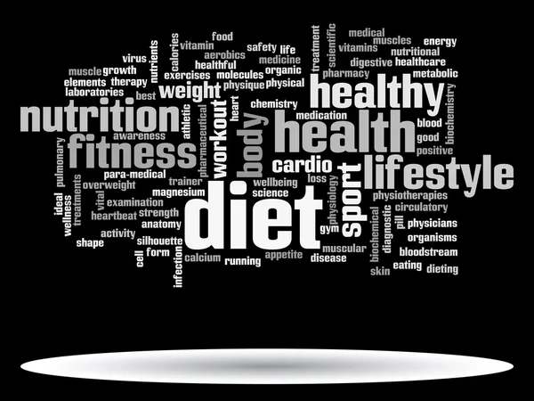 Gezondheid word cloud — Stockfoto