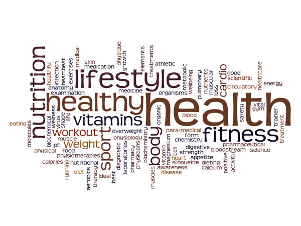 Gezondheid word cloud — Stockfoto