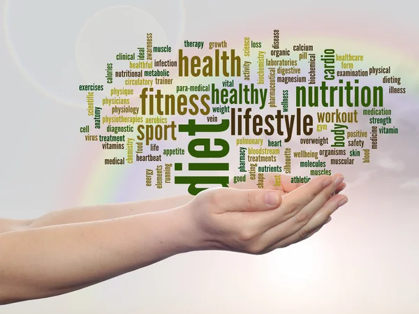 Gezondheid word cloud — Stockfoto