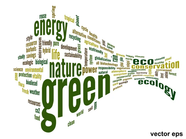 Ecology word cloud — Stock Vector