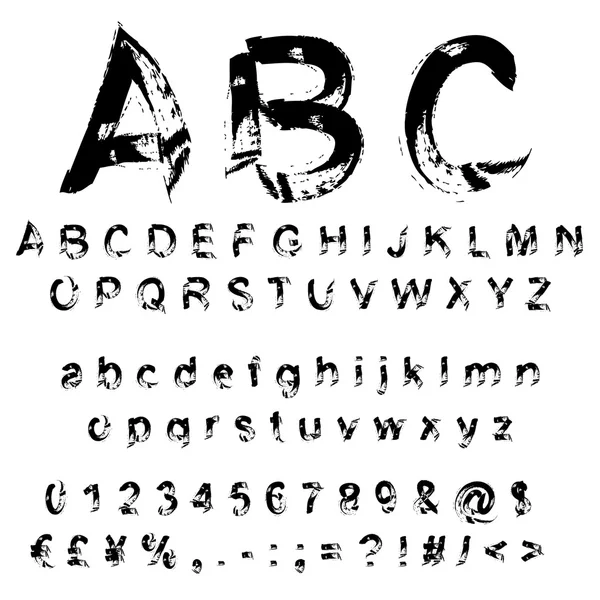 Эскизный шрифт — стоковый вектор