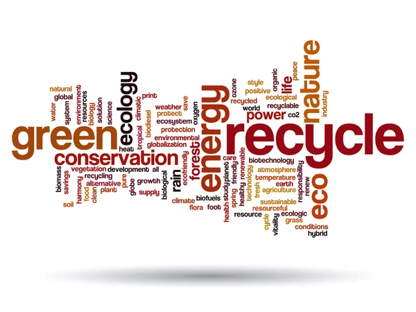 Ecology word cloud — Stock Vector